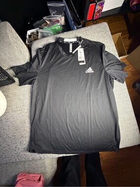 adidas Men’s Black Crew Neck Performance Polo